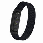 Elastisk Xiaomi Mi Band 3/4/5 (Size L) klokkereim - Svart