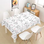 Morbuy Table Cloths Rectangular Waterproof, 3D Pet Cat Print Tablecloth Wipe Clean Stain Resistant Table Cover for Kitchen Dining Garden Kids Party Decorations (Cartoon Cat,100x140cm)