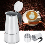 450ml Stainless Steel Electric Stove Coffee Pot Maker Heater Set EU Plug AA New