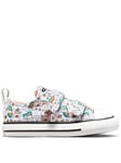 Converse Chuck Taylor All Star Infant 2V Rainbow Castles Trainers - White/Pink, White/Pink, Size 5