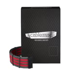 CableMod C-Series Pro ModMesh kabelsett for Corsair RMi/RMx/RM (Black Label), karbon/rød