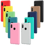 ivoler 10 Pack Case for Xiaomi Redmi Note 6 Pro, Slim Soft TPU Silicone Gel Anti-Scratch Shockproof Phone Case Cover (Black, Gray, Dark Blue, Sky Blue, Blue, Green, Pink, Red, Yelow, Brown)