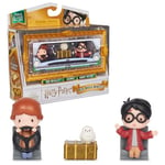 Wizarding World Harry Potter, Micro Magical Moments Year 2 Flying Car Figure Set with Harry, Ron, Hedwig & Display Case, Kids’ Toys for Ages 6+