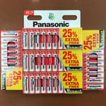 50 x AA Genuine PANASONIC Zinc Carbon Batteries - New R6 1.5V Longest Expiry UK