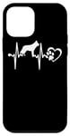 Coque pour iPhone 12 mini Siberian Husky Dog Paw Heartbeat Funny Puppy Lover