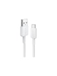322 USB-A to USB-C Nylon cable - 0.9m - White