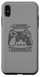 Coque pour iPhone XS Max Design de tournoi gamer avec manette et cœurs - PC gamer