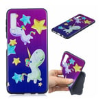Samsung Galaxy A7 (2018) patterned case - Star and Unicorn Flerfärgad