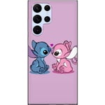 Samsung Galaxy S22 Ultra 5G Genomskinligt Skal Stitch-Kärlek