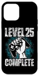 Coque pour iPhone 12 mini Level 25 Complete Cadeau d'anniversaire 25 ans Gamer