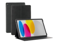 Mobilis RE.LIFE - Vikbart fodral för surfplatta - with flap - jämnt läder - svart - eco design - för Apple 10.9-inch iPad (10:e generation)