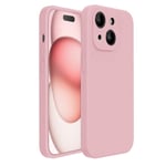iPhone 15 Matt Rosa Skal - Med Kameraskydd