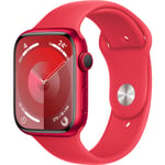 Apple Watch Series 9 (GPS) 45mm - (PRODUCT)RED Aluminium Case with (PRODUCT)RED Sport Band - S/M (Fits 140mm to 190mm Wrists)