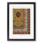 Big Box Art A Floral Persian Pattern by Albert Racinet Framed Wall Art Picture Print Ready to Hang, Black A2 (62 x 45 cm)