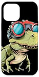 Coque pour iPhone 15 Plus Costume de dinosaure amusant avec lunettes de plongée