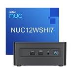 Intel Nuc 12, NUC12WSHi7 Wall Street Canyon Mini PC, Win 11 Pro Mini Desktop Computer, Core i7-1260P Prozessor, 12 Kern, 16 Threads, 18MB Cache, WiFi6E, Thunderbolt 4 (32GB RAM+1TB PCIe SSD)