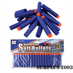 20 Toy Soft Foam Bullets fits Blaze Storm Nerf Darts Guns N-Strike Elite Refill