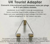 EU US  Canada to UK Tourist Travel Plug Adapter 3 Pin Adapter 13 Amp Fused
