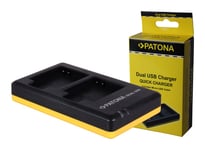 Patona Dual Quick-Lader forCanon NB-6L, NB6L inklusiv Micro-USB kabel 150601969 (Kan sendes i brev)