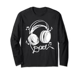 Headphone Dad BPM Addict EDM Raver Rapper Hip Hop Beat Maker Long Sleeve T-Shirt