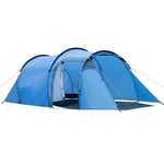 2-3 Person 2 Room Tent Camping Festival Living Area Air Vents Carry Bag Blue