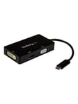 StarTech.com USB-C Multiport Adapter - 3-in-1 USB C to HDMI DVI or VGA - ekstern videoadapter