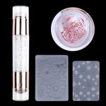 Kit Stämpeldyna + Stämpelplatta till nail art stämpling - Clear Transparent