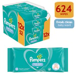 Pampers Fresh Clean Baby Scent Baby Wipes 52s x 12 (624 Wipes)