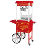 Royal Catering Popcornmaskin med vogn - Retro design rød