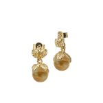Bottega Boccadamo Earrings Leaf small Pearl Guld