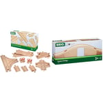 BRIO 33307 Expansion Pack - Advanced Wooden Train Track for Kids Age 3 Years Up - Compatible with all BRIO Railway Sets & Accessories & World Viaduct Bridge for Kids Age 3 Years Up