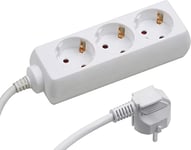 Multiprise Meister 3 voies - câble de 5 m - blanc - câble en plastique - IP20 intérieur/multiprise, prise multiprise, prise de table, TIDO 3 voies, 7430250