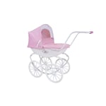 knorr® toys docka barnvagn Klass ic barnvagn rosa / vit