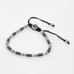 Diesel Hematite and Nylon Beaded Bracelet DX1312040