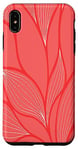 Coque pour iPhone XS Max Fond feuilles de couleur rouge