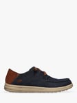 Skechers Melson Planon Lace Up Trainers, Navy