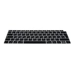 kwmobile Silicone Keyboard Protection - QWERTY (Russian) Keyboard Cover Compatible with Apple MacBook Air 13" 2018 2019 2020 (A1932) - Black