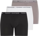 Tommy Hilfiger Men Boxer Briefs Underwear Pack of 3, Multicolor (Black/Sublunar/White), S