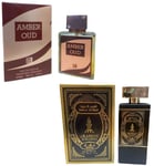 2 x Women's Perfume Ameer Al OUD, Amber OUD EDP for her Women Fragrance 100ml