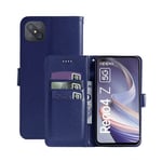 CaseOnline Mobilplånbok 3-kort Oppo Reno4 Z 5G - Mörkblå