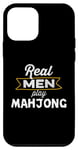 Coque pour iPhone 12 mini Funny Mahjong Player Real Men Play Mahjong