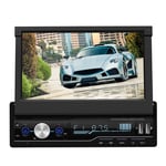 Car Stereo, 7inch Android 6.0 1 Din 1024 * 600 HD Capacitive Screen Bluetooth Car Radio, Retractable Car Video Player Touch Screen Radio MP5 Player USB/AUX/TF card/Bluetooth 4.0