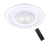 Brilagi - LED Himmennettävä valo tuulettimella RONDA LED/48W/230V valkoinen + kaukosäädin