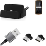 Charging Station for Cubot Pocket + USB-Typ C u. Micro-USB-Adapter