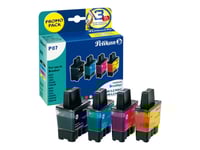 Pelikan Promo Pack P07 - 4-Pack - Svart, Gul, Cyan, Magenta - Kompatibel - Bläckpatron (Alternativ För: Brother Lc900bk, Brother Lc900c, Brother Lc900m, Brother Lc900y) - För Brother Dcp-115, 117, 120, 315, 340, Mfc-215, 3240, 3340, 410, 425, 5440,