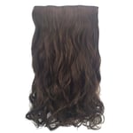 Ladies Hair Wigs Extension 6 Clips Dark Khaki