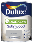 Dulux Wood Metal Interior Satinwood Non-Drip Mid Sheen Paint 750ml - Chic Shadow