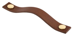 Clas Ohlson Läderhandtag Levanto brunt, 158 mm