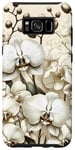 Coque pour Galaxy S8+ Élégante fleur d'orchidée blanche florale