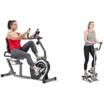 Sunny Health & Fitness Exercise Bikes, Magnetic Recumbent Bike, Stationary Cycling Bike SF-RB4616SSunny Health & Health Twister Stepper Machine, Height Adjustable Stepper- SF-S020027